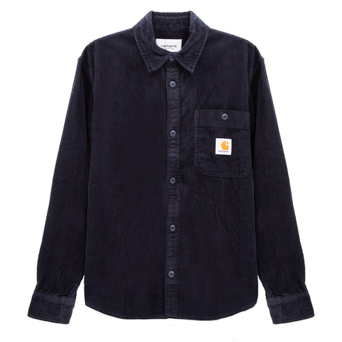 Carhartt WIP L/S Flint Shirt Dark Navy Rinsed I029442.1C.02 Degli Uberti